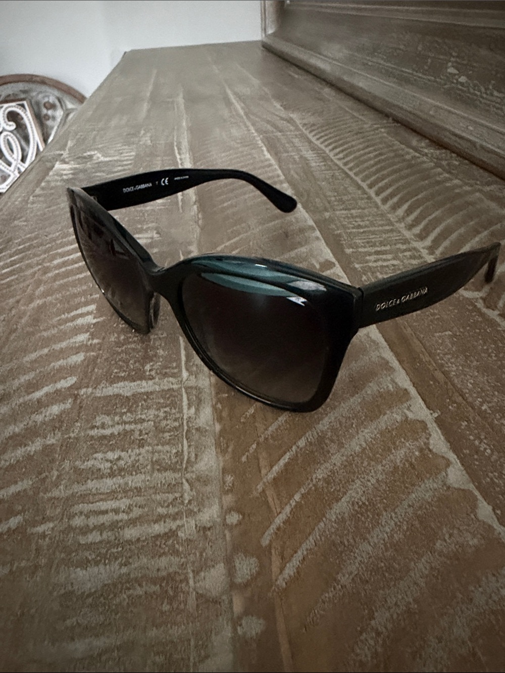 Dolce & Gabbana Black Gradient Oversized Women's Sunglasses